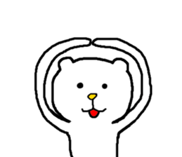 Charming White Bear sticker #4381137