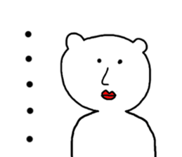 Charming White Bear sticker #4381139