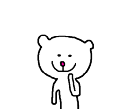 Charming White Bear sticker #4381141