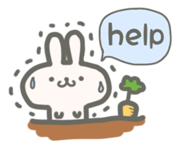 cute rabbit and cat sticker #4381541