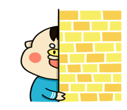 Piglet Putaro's greetings stamp English sticker #4381867