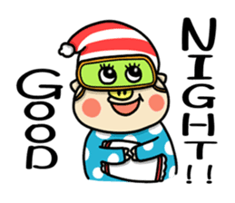 Piglet Putaro's greetings stamp English sticker #4381872