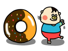 Piglet Putaro's greetings stamp English sticker #4381873