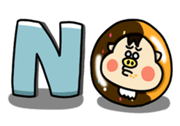 Piglet Putaro's greetings stamp English sticker #4381874