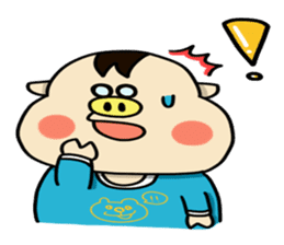 Piglet Putaro's greetings stamp English sticker #4381883