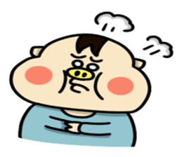 Piglet Putaro's greetings stamp English sticker #4381887