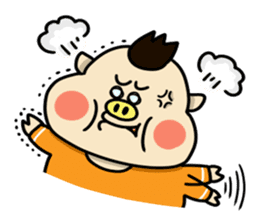 Piglet Putaro's greetings stamp English sticker #4381888