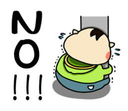 Piglet Putaro's greetings stamp English sticker #4381889