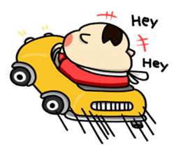 Piglet Putaro's greetings stamp English sticker #4381892