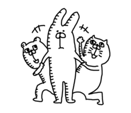 Three animals Sticker 3 sticker #4382539