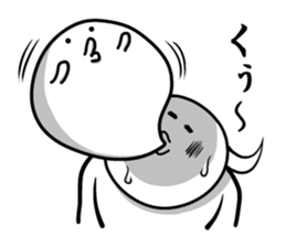 White guy and rounded grew of horn sticker #4383478