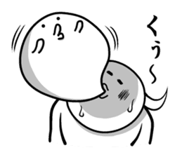 White guy and rounded grew of horn sticker #4383478