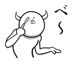 White guy and rounded grew of horn sticker #4383499