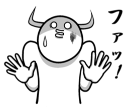 White guy and rounded grew of horn sticker #4383500