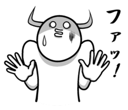 White guy and rounded grew of horn sticker #4383500