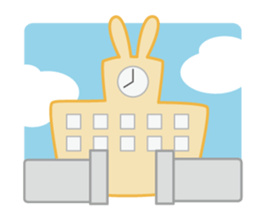 The school life of the rabbit sticker #4384182