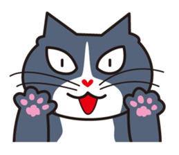 Three close cats sticker #4386007