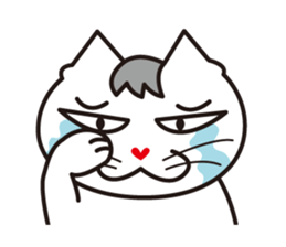 Three close cats sticker #4386021