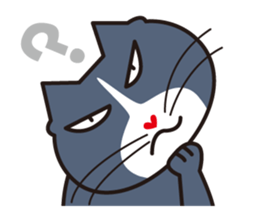 Three close cats sticker #4386028