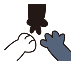 Three close cats sticker #4386036