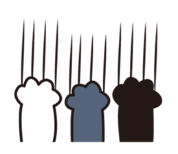 Three close cats sticker #4386038