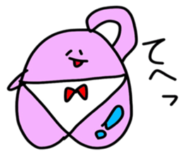 peach heart sticker #4387080