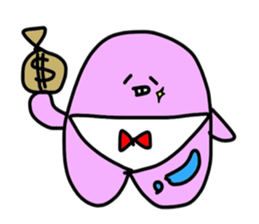 peach heart sticker #4387085