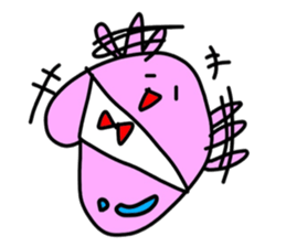 peach heart sticker #4387092