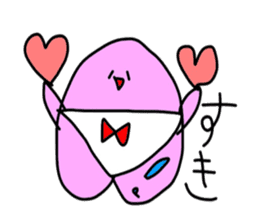peach heart sticker #4387094