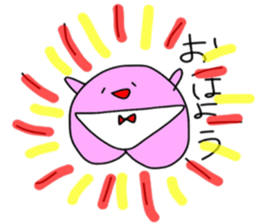 peach heart sticker #4387095