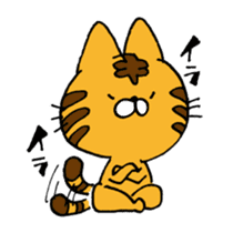 THE Angry cat OKONEKO sticker #4387902
