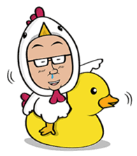 Monitor lizard,rhino,raw chicken (eng) sticker #4387920