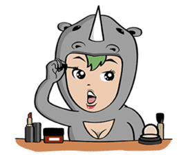 Monitor lizard,rhino,raw chicken (eng) sticker #4387922