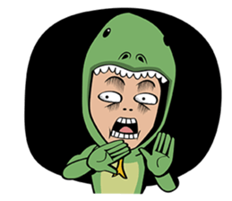 Monitor lizard,rhino,raw chicken (eng) sticker #4387923