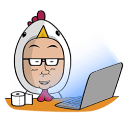 Monitor lizard,rhino,raw chicken (eng) sticker #4387924