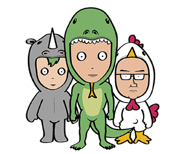 Monitor lizard,rhino,raw chicken (eng) sticker #4387926