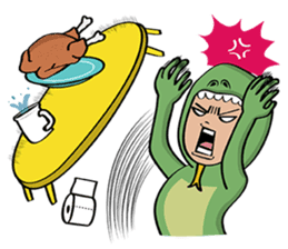 Monitor lizard,rhino,raw chicken (eng) sticker #4387927