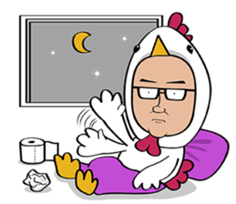 Monitor lizard,rhino,raw chicken (eng) sticker #4387928