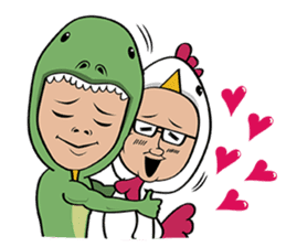 Monitor lizard,rhino,raw chicken (eng) sticker #4387930