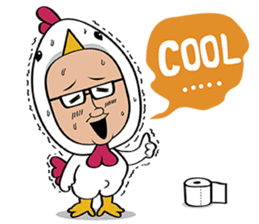 Monitor lizard,rhino,raw chicken (eng) sticker #4387933