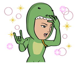 Monitor lizard,rhino,raw chicken (eng) sticker #4387935