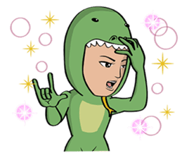 Monitor lizard,rhino,raw chicken (eng) sticker #4387935