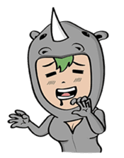 Monitor lizard,rhino,raw chicken (eng) sticker #4387936