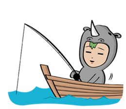 Monitor lizard,rhino,raw chicken (eng) sticker #4387939