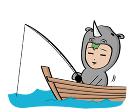 Monitor lizard,rhino,raw chicken (eng) sticker #4387939