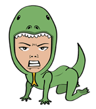 Monitor lizard,rhino,raw chicken (eng) sticker #4387943