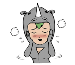 Monitor lizard,rhino,raw chicken (eng) sticker #4387950