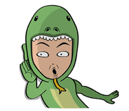 Monitor lizard,rhino,raw chicken (eng) sticker #4387953