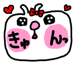 "woman" Love 39 laughs rabbit sticker #4388600