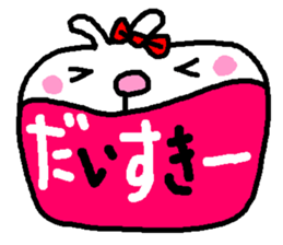 "woman" Love 39 laughs rabbit sticker #4388605